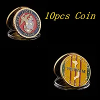 10pcs Gold Plated Collection Craft Vietnam Commemorative Challenge Coin Art Crafts223I
