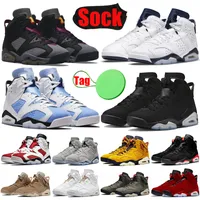 UNC Jumpman 6 Basketball Shoes Men 6s Carmine Georgetown Travis Scotts Bordeaux Midnight Navy Yellow DMP Infrared Sports Sneakers Mens Trainers