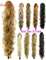 Whole26quot 210g Claw Hair Tail Ponytail Hair Extension Wavy Curly Style Tress Curly Synthetic Hairpieces Chignon Tail Piec2322018