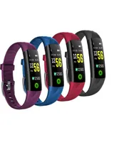 S5 IP68 Waterproof Watch 096inch Touch Screen Bluetooth Smart Bracelet Medical Grade Heart Rate Monitor Sports Band Wristband