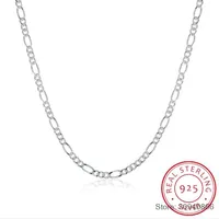 2021 SMTCAT 925 Sterling Silver 2mm Figaro Chains Netlace Gine Jewelry R Chain Stain
