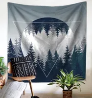Tapestries Nordic Style Tapestry Forest Bedroom Wall Hanging Decor Functional Picnic Cloth Sofa Cover Modern Simple Home Ornaments9834921