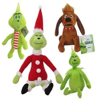 4PCSLOT Hoe Grinchs pluche speelgoed Kerstmis Soft Grinch Plush Toy Animal Dog Gevulde Doll1225968 Stal