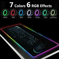 Gaming RGB LED Mouse Pad Soft Rubber USB Wired Lighting Colorful Mousepad Luminous Gamer Keyboard Mice Mat PC Computer Laptop LJ201031303o