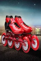 Speed ​​Inline Skates en fibre de carbone Racing Patines Patines Professional 4100110mm Competition Skates 4 Wheels with High Quality9378929