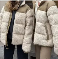 겨울 양털 재킷 여성 인조 전단 겉옷 코트 암컷 스웨이드 모피 자켓 코트 따뜻한 두꺼운 양고기 양육구