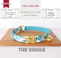 Collars Cat Leads Muttco Retail Handmaded Handmbravado Collar de hebilla de metal de alta calidad para el diseño de burbujas 2 tamaños UCC053B