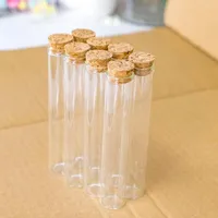 Storage Bottles 24PCS 22X120mm 30ml Wholesale Glass Test Tube Cork Stopper Mini Clear Bottle Container Seal Liquid Jars Tiny Food Grade
