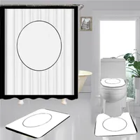 Hipster Print Duschvorhänge Sets hochwertiges vierköpfiger Muss Bad Anti-Peeping Nicht-Rutsch Deodorant Bad Toilettenmatten336z
