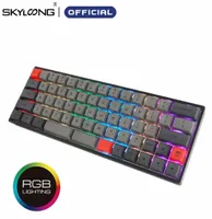 Keyboards Skyloong SK66 Mechanische Tastatur RGB Gaming 66 Tasten Gateron Blue Switches Wireless Bluetooth -Tastaturen programmierbar für