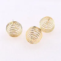 100 piezas Diy Gold Spiral Resas Pendants Hallazgos de joyas Componentes de joyería hechos a mano 15x14 mm 25x20mm 30x25mm270k