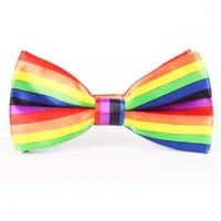 Bow Ties HOOYI 2022 Men's Rainbow Stripe Tie Print Butterfly