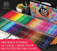 ANDAL 4872120160180 Professionelle Ölfarbe Bleistift Set Aquarell Zeichnung farbige Bleistifte Holzfarbe farbige Kinder 210713