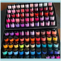 Acryl Poeders vloeistoffen Nail Art Salon Health Beauty 10G Doos Fast Dry Dip Powder 3 In 1 Franse nagels Match Color Gel Pools Lacuqer D2220
