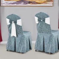 Chair Covers Custom Size Wedding Banquet Dining Event Decorative Elastic Stretch Spandex Cover Bowknot