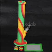 Non Stick Silicone bong with pad Round Shape 5ML Dab Wax Silicon Container In Stock256I