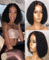 Afro Kinky Curly Synthetic Wig Simulation Human Hair Perruques de Cheveux Humains Short Bobo Pelucas Wigs XL010583SJF1560635