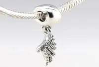 Phoenix Feather Dangle Majestic Feather with Clear CZ 100 925 Sterling Silver Beads Fit Pandora Charms Bracelet DIY Fashion Jewel1430305