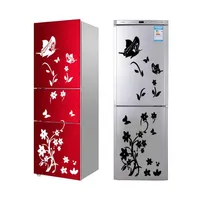 DIY Butterflies Fridge Sticker Flower Art Flower Sticker Lacker for Revrigerator Wall Scals for Kids غرفة المعيشة ديكور 2019 C18122290s