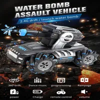 Remote control tank can launch water bomb armored car children's day gift toy watch sensor distant controls vehicles202N