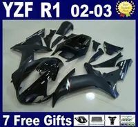 Flat matte black bodywork for YAMAHA R1 2002 2003 fairings kit YZFR1 YZF R1 Injection molded 02 03 Y12293661702
