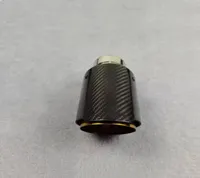 1 pieza para el tubo de escape de Akrapovic CAR universal Goldglossy Black Muffler Tip Fiber de acero inoxidable de acero inoxidable11021127