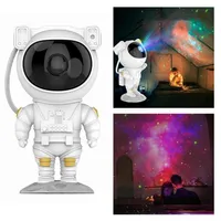 Astronaut Starry Sky Projector Lamp Galaxy Star Laser Projection USB Laddning Atmosphere Lamp Kids Bedroom Decor Boy Christmas Gift 211283H