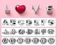 925 Sterling Zilver Charm 26 Letters AZ Charm Bead Fit Pandora Armband Voor Vrouwen Mode Diy Sieraden Gift4809367