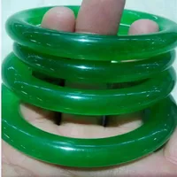 56-59mm İmparatorluk Yeşil Doğal Yeşim Bileklik Jadeite Bileklik Takı B9209y