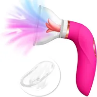 Vibrador de lengua de masaje de chupación de clítoris con 8 chupas fuertes y 5 modos de lamer pezones de clítoris recargables Toyes de sexo para adultos250s250s