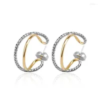 Hoop Earrings Jade Angel Fashion Simple Gold Gold Pattern for Women Classic Ladies Jewelry Birthday Party Gift2404