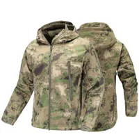 Han Wild Tactical Jacket Casat Men's Autumn Army Camouflage Jaqueta à prova d'água Homens de capa de capa de capa de capa de Windshell Men Hunt264b