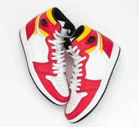 2021 Authentic 1 Light Fusion Red Men home Shoes 555088-603 White Laser Orange Black Sport Sneakers With Original Box