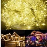 30m 300 Luci a corde a LED Flash White Light Christmas Christmas Fairy Wedding Lights AC110V-220V339X