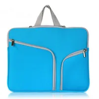 Macbook Air Pro Retina Touch Bar 11 6 13 3 15 4 inch Double Pocket Fashion Laptop Soft Zipper Sleeve Bag Cases261q