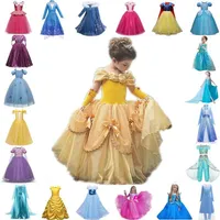 Girl's Dresses Girls Princess Costume Kids Halloween Party Cosplay Dress Up Children Christmas Disguise 4-10 Years Clothes2926