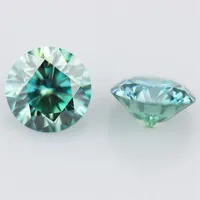 1 quilates de color azul de color moissanite perlas de piedra 6 5 mm brillante vvs1 excelente prueba de grado de corte diamante positivo para joyas Q1214 406 Q22372