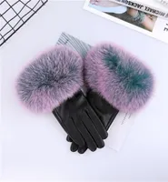 Five Fingers Gloves Real Sheepskin Fur Gloves Women039s Genuine Leather Glove Winter Warm Fashion Style Fluffy Fur Oversized Cu5986503