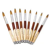 1pc Kolinsky Sable Acryl Nail Art Brush no 2 4 6 8 10 12 14 16 18 УФ -гель для ручки ручки