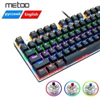 Gaming Mechanical Keyboard wired 10487 Keys keyboard with LED Backlit Black Red Blue Switch For computer laptop pro Gamer 210610