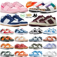 with box casual shoes men women Triple Pink Panda White Black Team Green Grey Fog University Blue Patchwork mens trainers sb dunks lows outdoors sports sneakers