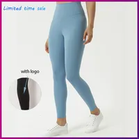 24 Farbe LU-06 Yoga Hosen Fitness Strumpfhose Frauen nahtlos joggen atmungsaktive elastische ￜbungen Leggings Schwarzes Yoga Pant Outfit Lu-23
