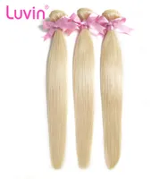 Luvin Brazilian Remy Straight Hair 1PC 613 Blonde Hair Bundles 100 Human Hair Weave Bundles 5113792