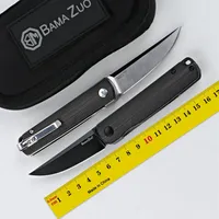 Bamazuo Kwaiken Mini Compact Front Flipper складной нож K110 Blade Стальное углеродное волокно ручка на открытом воздухе для кемпинга 2841