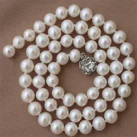 Très jolie 10-11 mm Collier de perle blanc de mer du Sud 18 pouces295k