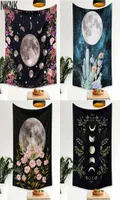 Moon Flower Tapestry Wall Hanging HD Printing Pattern Tapestries Art Home Decoration Camping Mat Beach Towel Blanket2548986