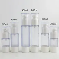 20 x 15 ml 30 ml 50 ml Clear Frost PP luftless Pumpenflasche nachf￼llbarer Reisebeh￤lter Kosmetische Hautpflege luftless Container277J