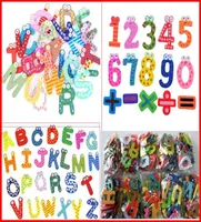 3280PCS Fedex Ship Mixed 26 Letters 15 Number Figure Educational Kids and Children Funny Wooden fridge magnet stick 1pack for6277217