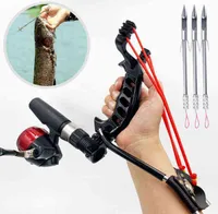 Fishing Metal Wrist Rest Reel Bow Kids Games Arrow Rest Slings Catapult Outdoor Equipment Slings Fishing Toys W2203078574919