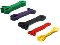 Virson farbige 5 Größe Yoga Belt Resistance Bands Fitnessstudio Home Übung Gummiband für Männer Frauen Yoga Spannungsband1407076